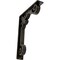 Ekena Millwork Fleur De Lis Wrought Iron Bracket, (Triple center brace), Antiqued Warm Silver 2"W x 10"D x 12"H BKTM02X10X12TFLAWS - alternate 1